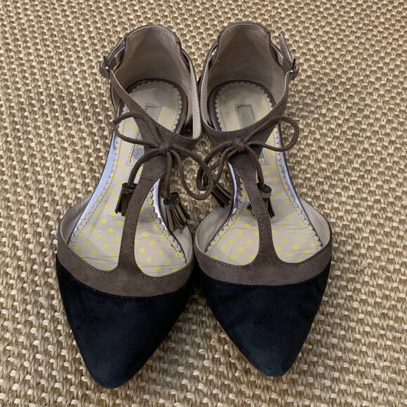 Boden T-strap suede flats with tassels - Picture 4 of 6